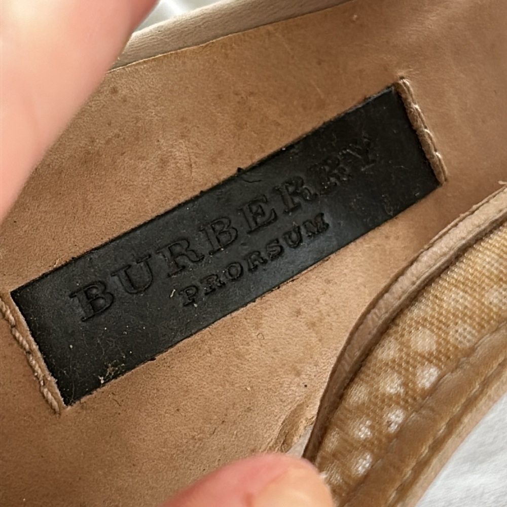 Burberry Neutral Tone Mesh Stiletto Platform Sandal EU40 - Picture 9 of 12